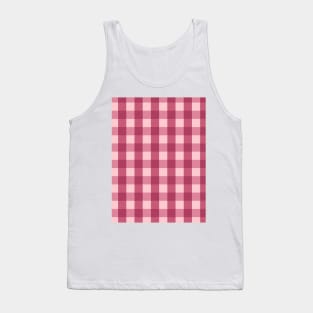 Classic Gingham Fabric Checkered Retro Pattern Red Tank Top